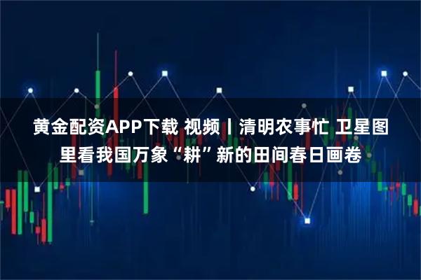 黄金配资APP下载 视频丨清明农事忙 卫星图里看我国万象“耕”新的田间春日画卷